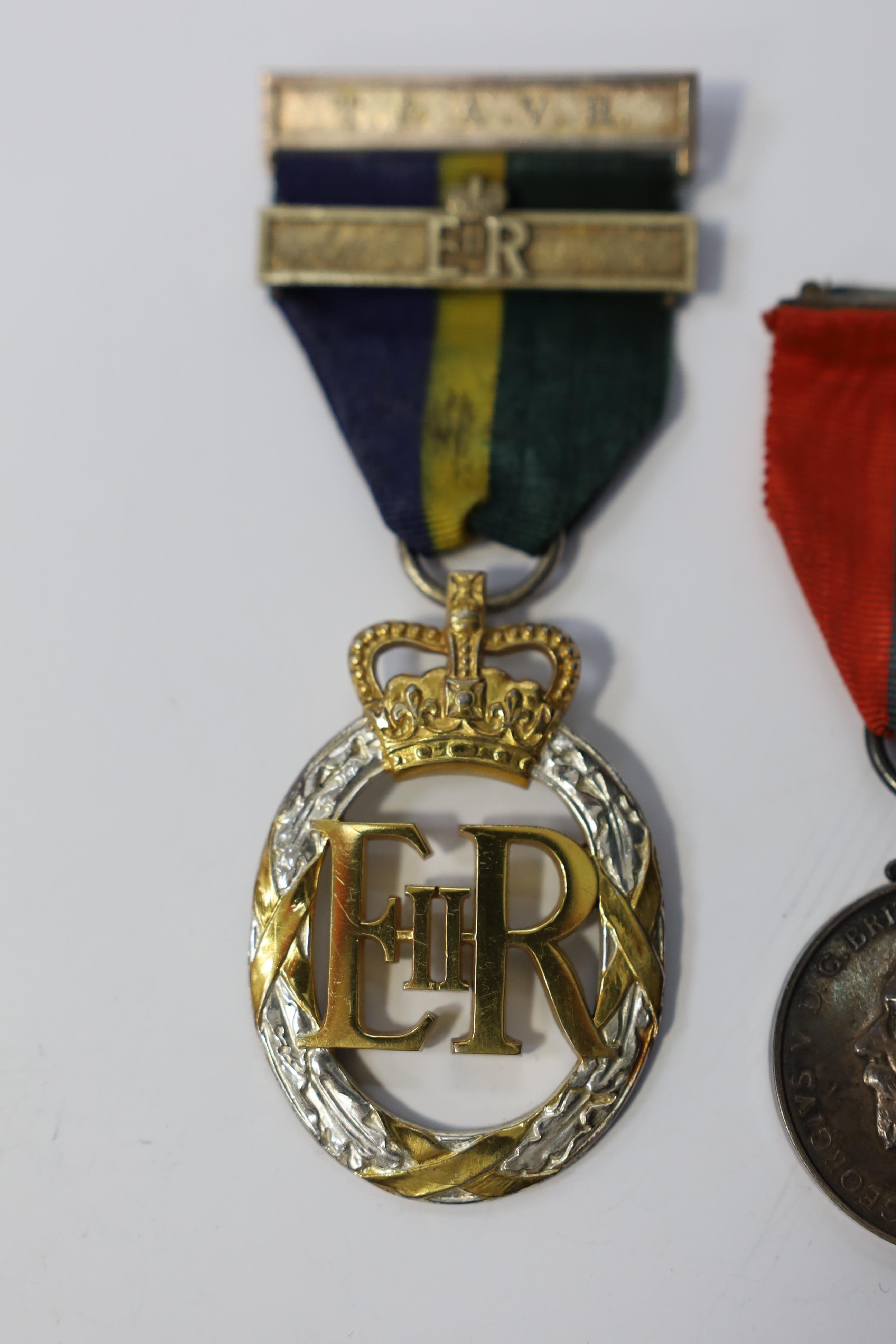 Three assorted service medals; Imperial Service medal to Henry Chillingworth; Territorial Efficiency Decoration 1964; T&A.V.R Efficiency Decoration 1970. All cased. Condition - good.
